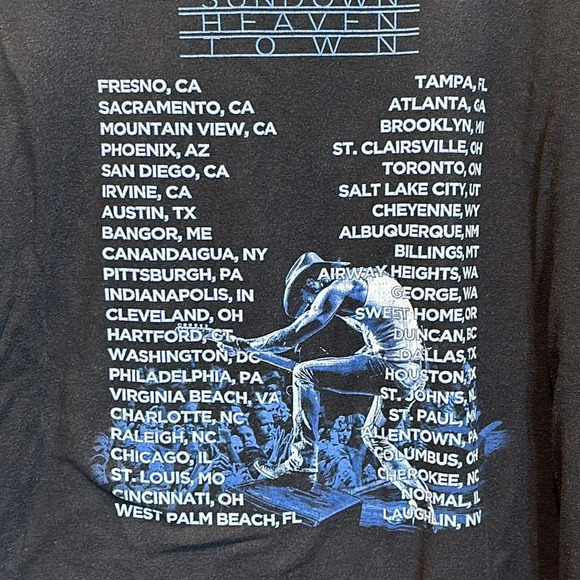 2014 tim mcgraw 2XL concert tour tshirt sundown heaven town unisex short sleeve - Picture 6 of 6